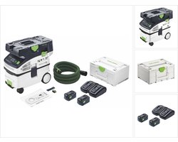 Festool CTLC MIDI I-Basic accu-mobiele afzuigkap 36 V ( 2x 18 V ) stofklasse L + 2x accu 5.0 Ah + lader + systainer