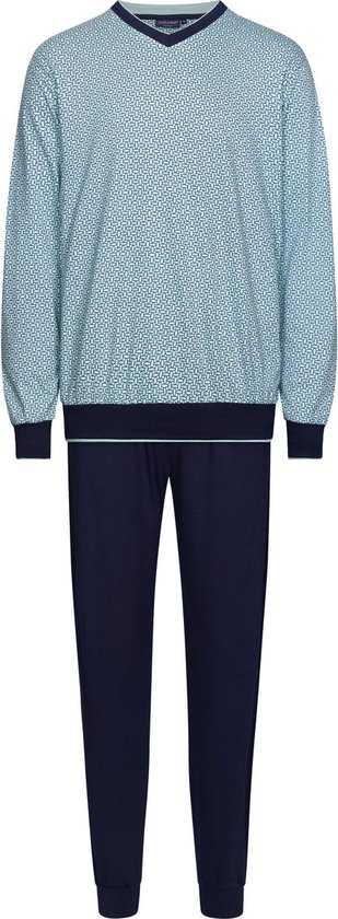 Pastunette Heren Pyjama - Blauw met print - Blauw