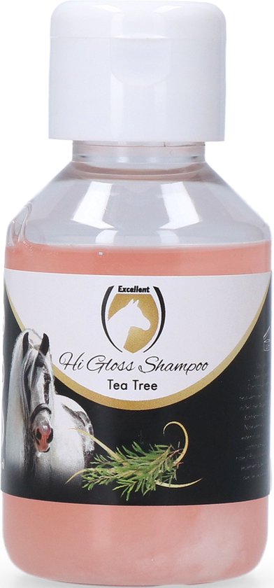 Excellent Hi Gloss Shampoo Tea Tree - Sterk reinigende en verzorgende shampoo voor paarden - Perfect voor de verzorging van een droge, rode en geprikkelde huid -- Geschikt voor het paard - 500 ml - Holland Animal Care