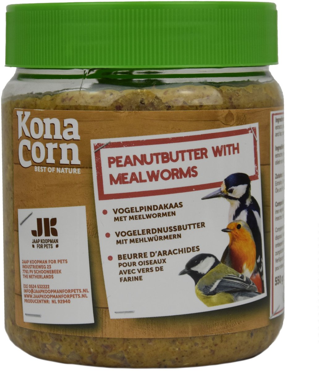 Vogelvoer  550 gr | Konacorn Pindakaas Met Meelwormen
