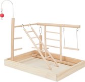 Trixie - Vogelspeelgoed - Speelplaats - Hout - Voor Kanarie En Parkiet - 35X25X27 cm
