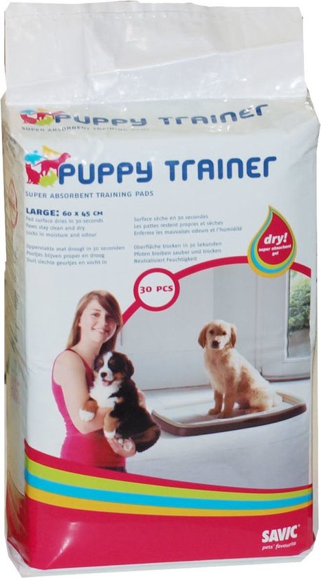 Savic Puppy Trainer Hondentoilet – Starterset Maat L (62,5x48x4 Cm) Met 7 Trainingspads, Ideaal Voor Zindelijkheidstraining