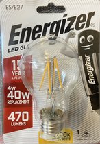 Lampe LED Energizer normale E27 4w (=40watt) 470 lumens 2700k par 10 pièces/boîte extérieure