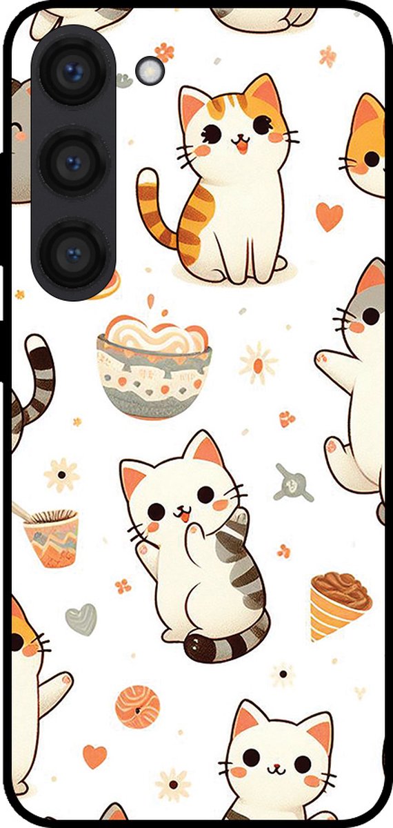 Smartphonica Telefoonhoesje voor Samsung Galaxy S23 Plus met katten opdruk - TPU backcover case katten design geschikt voor Samsung Galaxy S23 Plus