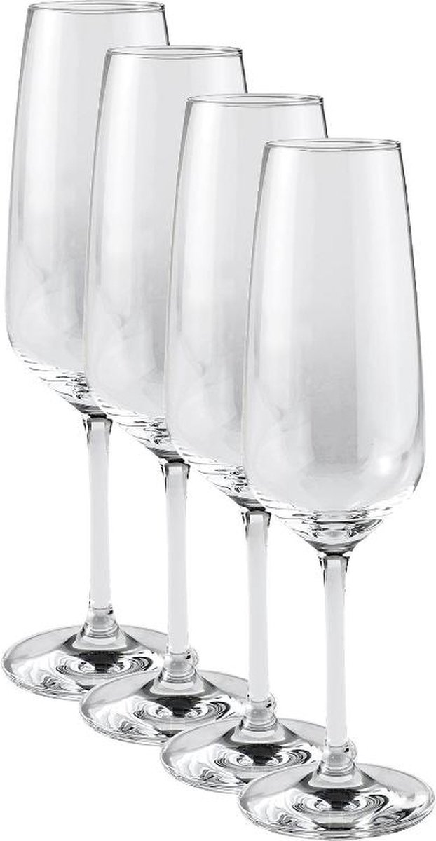 vivo by Villeroy und Boch Group - Voice Basic Sektglas-Set, 4-TLG., 283 ml, Kristallglas, spülmaschinengeeignet : vivo - Villeroy & Boch Group