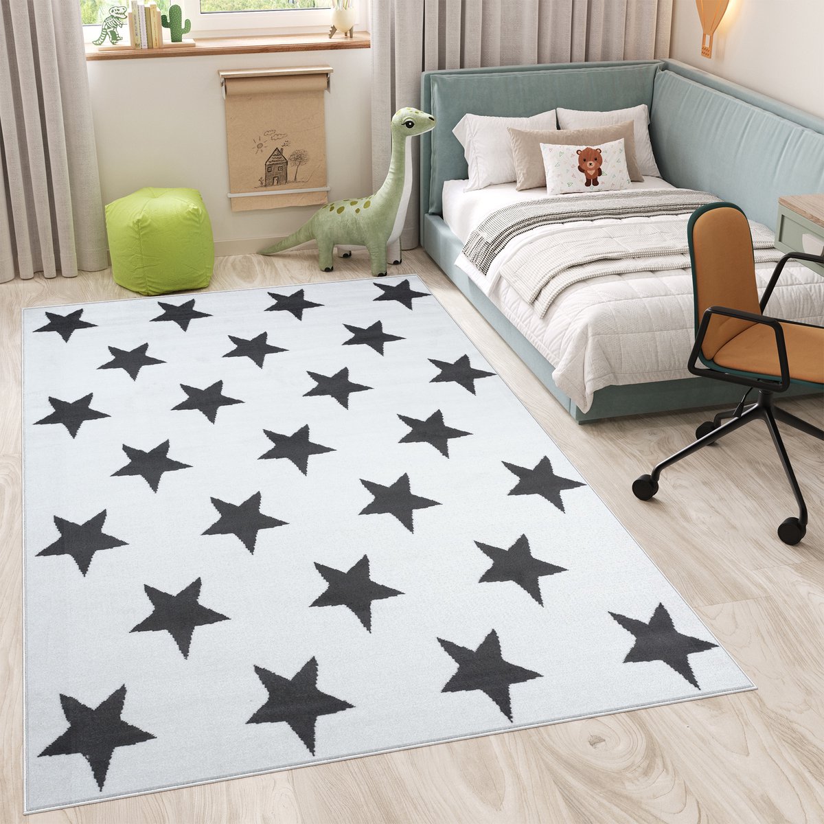 Tapiso Luxury Vloerkleed Wit Slaapkamer Woonkamer Modern Tapijt Maat- 250x350 Wit 2