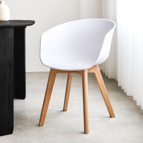 Herning Chaise Salle À Manger Scandinave Blanc