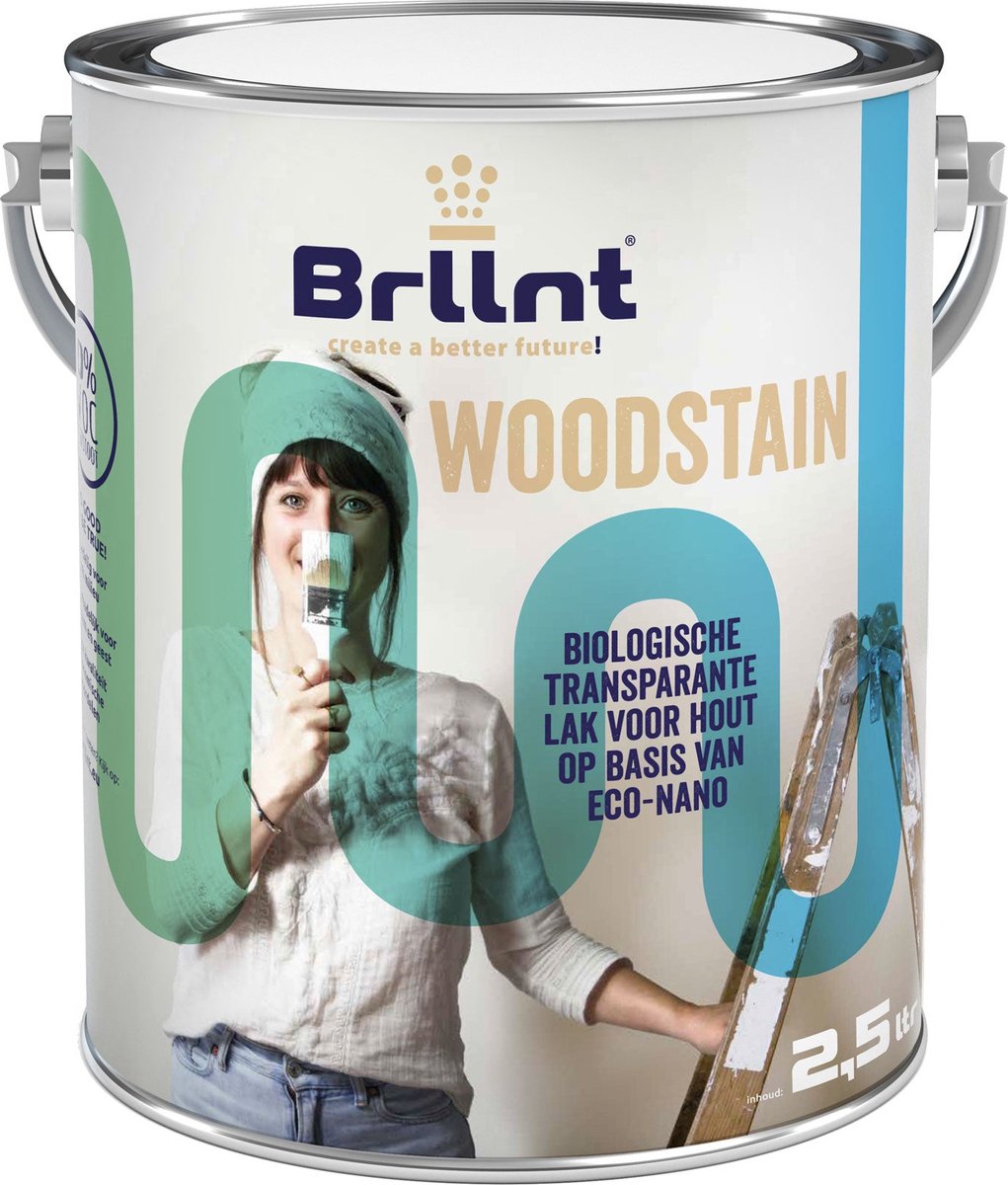 Brllnt Woodstain WA RAL 9001 Crèmewit | 2,5 Liter