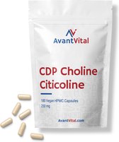 CDP Choline - Citicoline - 180 Vegan Capsules - 250 mg - AvantVital - Voedingssupplementen