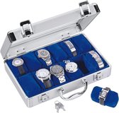 12 Slot Horloge Box Massief Hout 2-Kleuren Sieraden Display Opslag Collectie Case Klassieke Vintage Organizer met Verwijderbare Kussen voor Horloge Ketting Armband