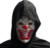 Partychimp Gezichtsmasker Clown Halloween Masker voor bij Halloween Kostuum voor bij carnavalskleding Heren Carnavalskleding Dames Carnaval Accessoires Carnaval Scary Clown Killer Clown - PVC - Wit/Rood