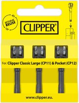 Clipper® Aansteker Vuursteen / Vuursteentje / Flint / Flints Systeem micro Clipper Classic Medium (CP21) en Micro (CP22)Blister 3 Stuks)