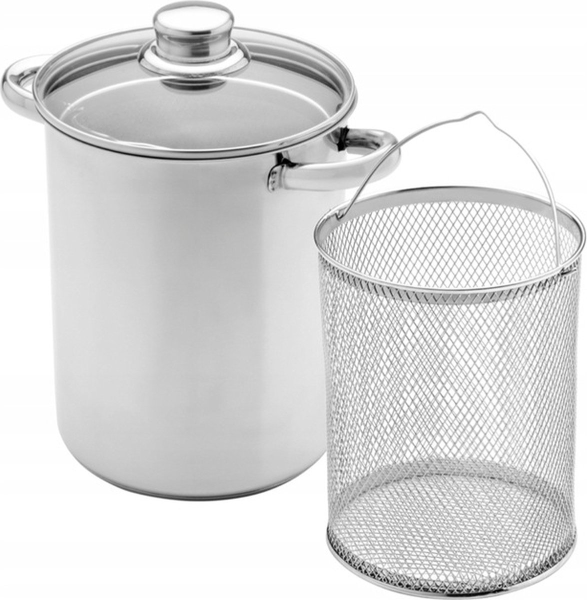 Florina Alto Aspergepan met glazen deksel 4,2 liter - Ook geschikt voor pasta, friet of groentes