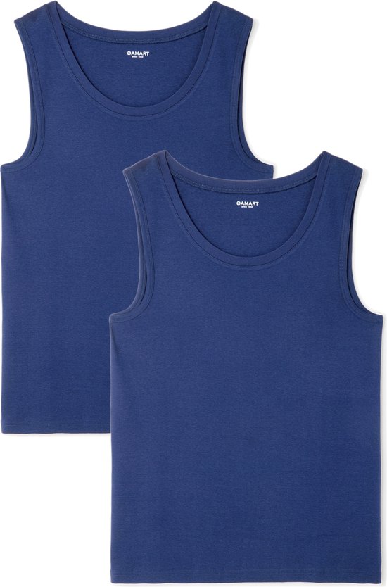 Damart - Set van 2 T-shirts zonder mouwen - Heren - Blauw - (86-93) S