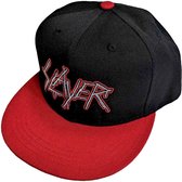 Slayer - Dripping Logo Outline Snapback Pet - Zwart/Rood