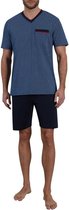 Götzburg Pyjama korte broek - 630 Blue - maat XL (XL) - Heren Volwassenen - 100% katoen- 451456-4008-630-XL