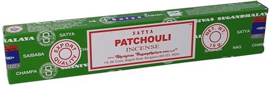 3x Satya - Nag Champa - Patchouli Incense - wierook stokjes - 3 doosjes van 15 gram