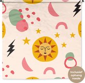 Tapisserie - Tapisserie - Soleil - Lune - Motif - 180x180 cm - Tapisserie