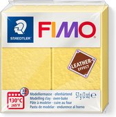 FIMO leather-effect ovenhardende boetseerklei standaard blokje 57 g - Saffraan geel