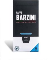 Barzini Decaf Cups - 22 Cafeïnevrije koffie cups - 100% Rainforest Alliance koffiecapsules