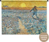 Wandkleed Vincent van Gogh 2 - De zaaier - Schilderij van Vincent van Gogh Wandkleed katoen 120x90 cm - Wandtapijt met foto