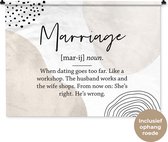 Tapisserie - Toile murale - Dictionnaire - Mariage - Proverbes - 150x112 cm - Tapisserie