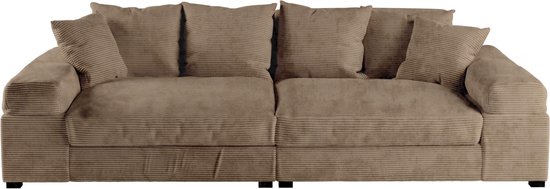 zitbank big sofa fatguy- corduroy taupe- seatsandbeds - American Loveseat zetel