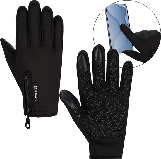 Gants Springos - Touch - Zwart - Nylon - Unisexe - Taille XL