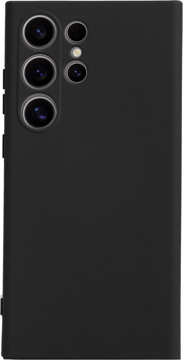 ShieldCase silicone hoesje - geschikt voor Samsung Galaxy S24 Ultra - siliconen Samsung Galaxy S24 Ultra hoesje - backcover - zwart