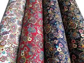 8 stuks 46 x 56 cm stoffen om te naaien, katoen, patchwork, stofpakket, stof voor mondbeschermingsmaskers, stoffen vierkanten en quiltingstoffen voor patchwork, handgemaakt, paisley