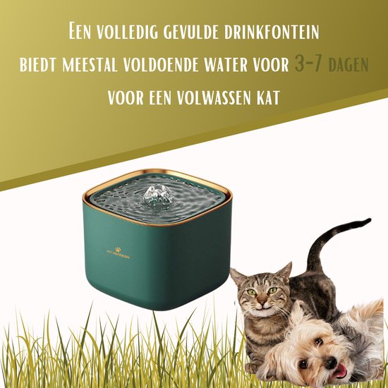 PetSafe Roestvrijstalen Seaside Drinkfontein, 1,8 liter Watercapaciteit, Gefilterd Water, Stimuleert Huisdieren om Meer Water te Drinken