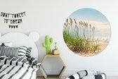 WallCircle - Wandcirkel - Muurcirkel - Grassprieten in de duinen - Aluminium - Dibond - ⌀ 120 cm - Binnen en Buiten XXL