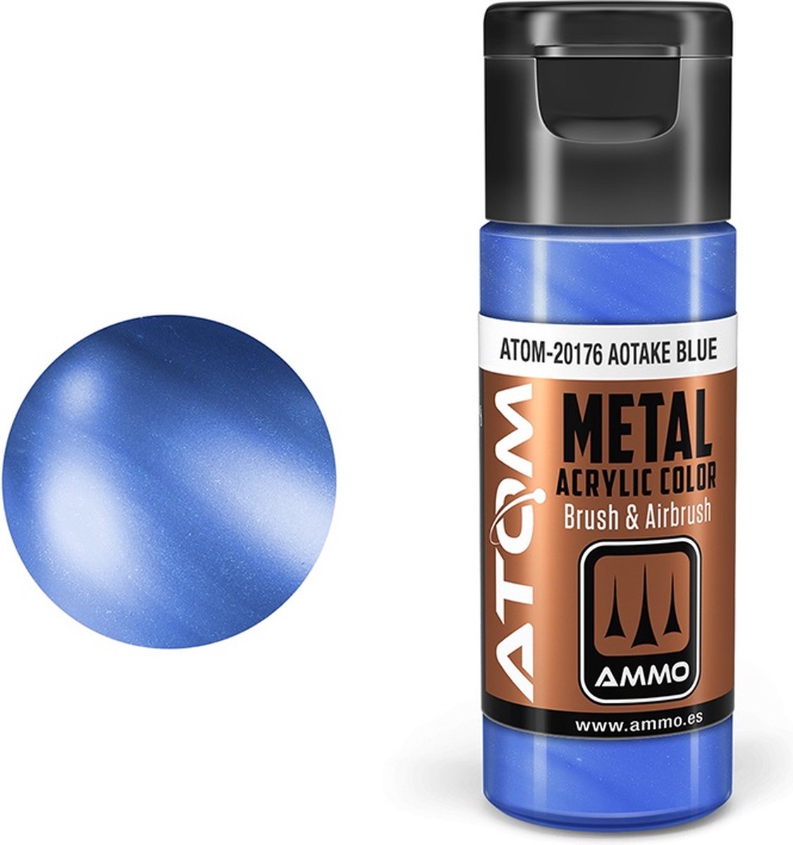 AMMO MIG 20176 ATOM Metallic Aotake Blue Acryl 20ml Verf flesje
