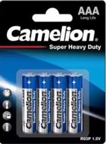 Camelion Super Heavy Duty Blauw AAA R03 Micro Batterie 4 Pièces