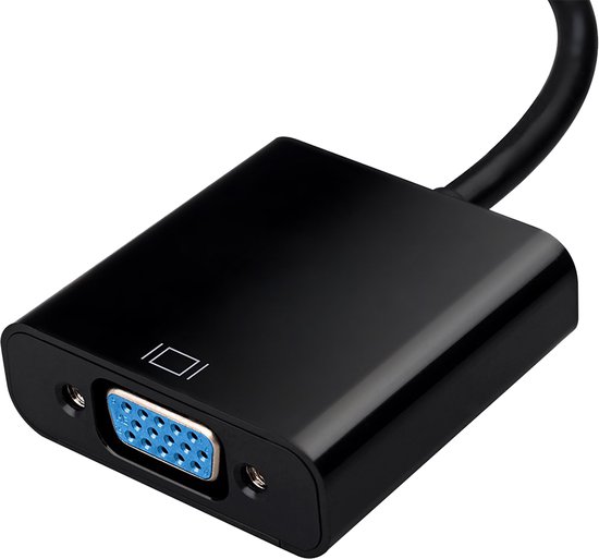 Câble adaptateur HDMI vers VGA - Convertisseur de câble VGA HDMI - Convertisseur de câble HDMI vers VGA Qualité HD 1080p - Zwart