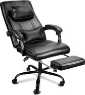 Bureaustoel - Ergonomische bureaustoe - Directiestoel - Massage stoel - Bureaustoelen voor volwassenen - Kantoorstoel massage draaistoel massagefunctie directiestoel in hoogte verstelbaar - Office Chair - Game Gaming Stoel - Zwart
