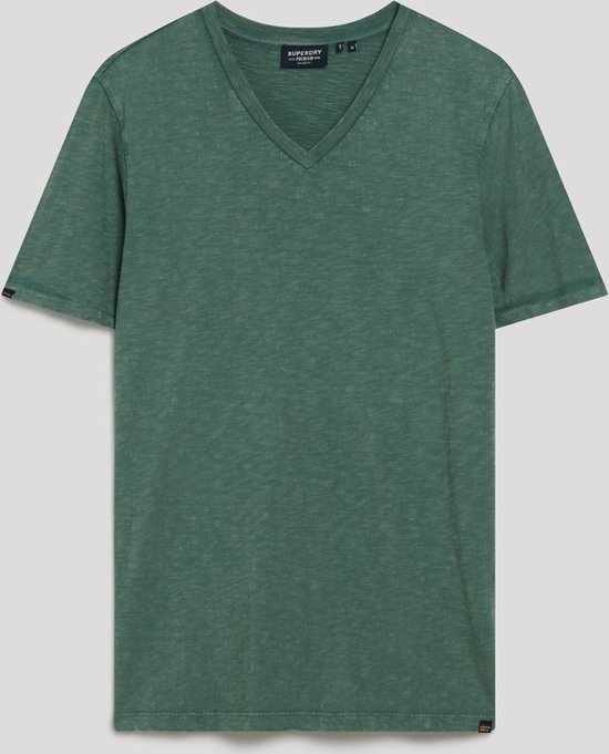 V-Neck Slub Short Sleeve T-Shirt Drius Green (M1011889A - 5WF)