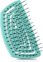 Ninabella Mini Brosse à Cheveux Démêlante Bio pour Femme, Homme et Enfants - Ne tire pas sur les Cheveux - Brosses soufflantes pour Cheveux bouclés, raides et mouillés - Brosse à cheveux spirale unique
