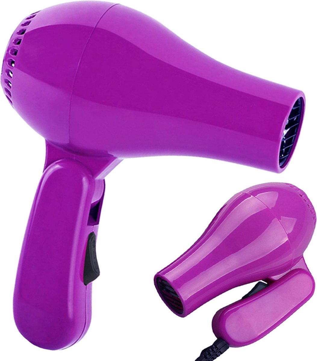 IBBO® - Reisföhn - Inklapbare Reishaardroger - mini föhn - uitklapbare föhn - 850 Watt - Roze