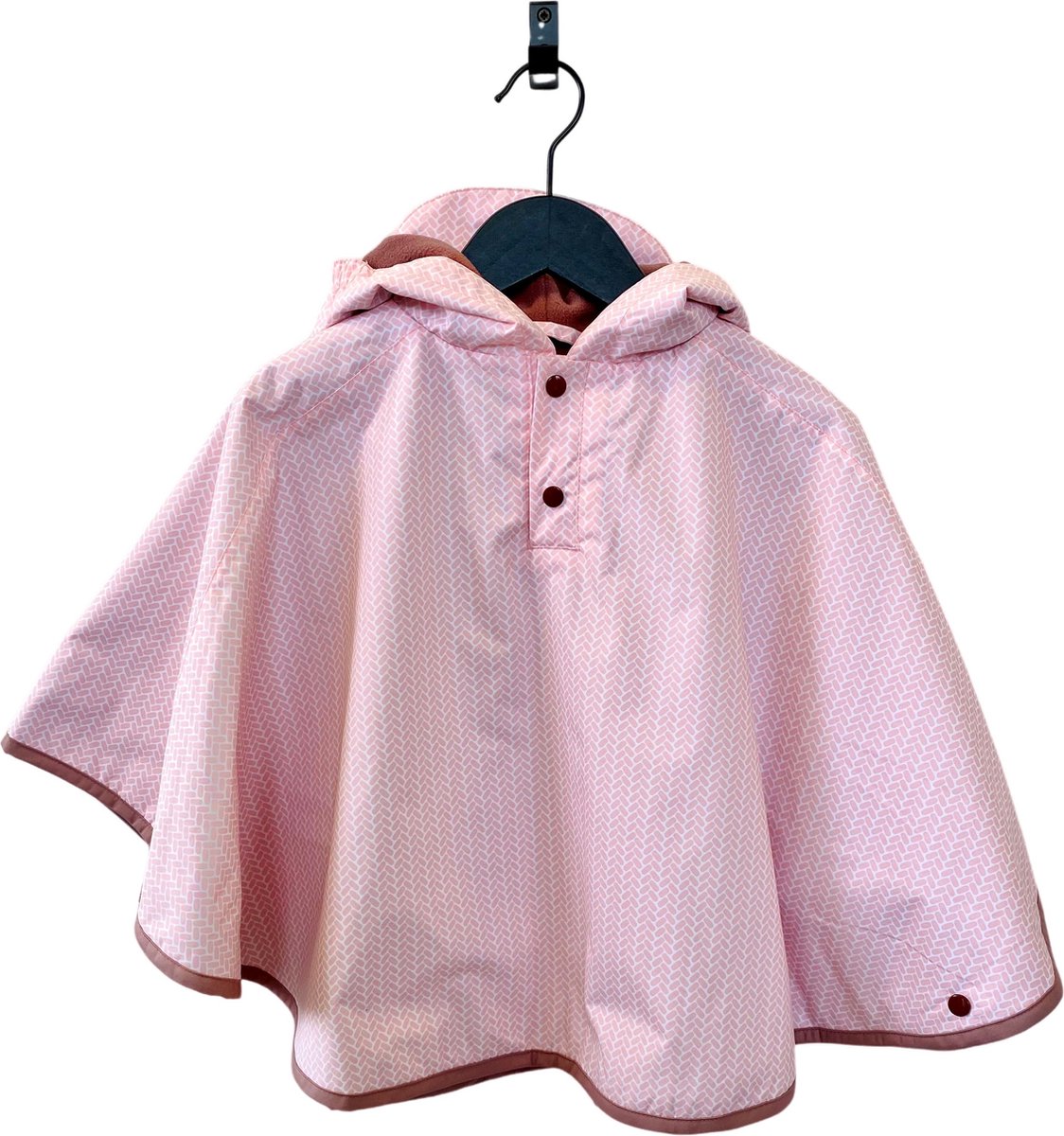 Ducksday - regenponcho - waterdicht - fleece gevoerd - Molly - Roze - maat 5 jaar - valt ruim — afbeelding 2
