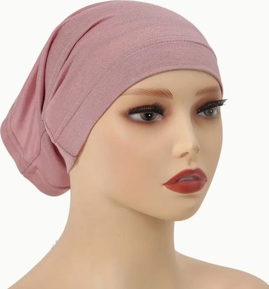 Onderkapje open hijab roze - hoofdkapje - haarnetje - hijab - moslim