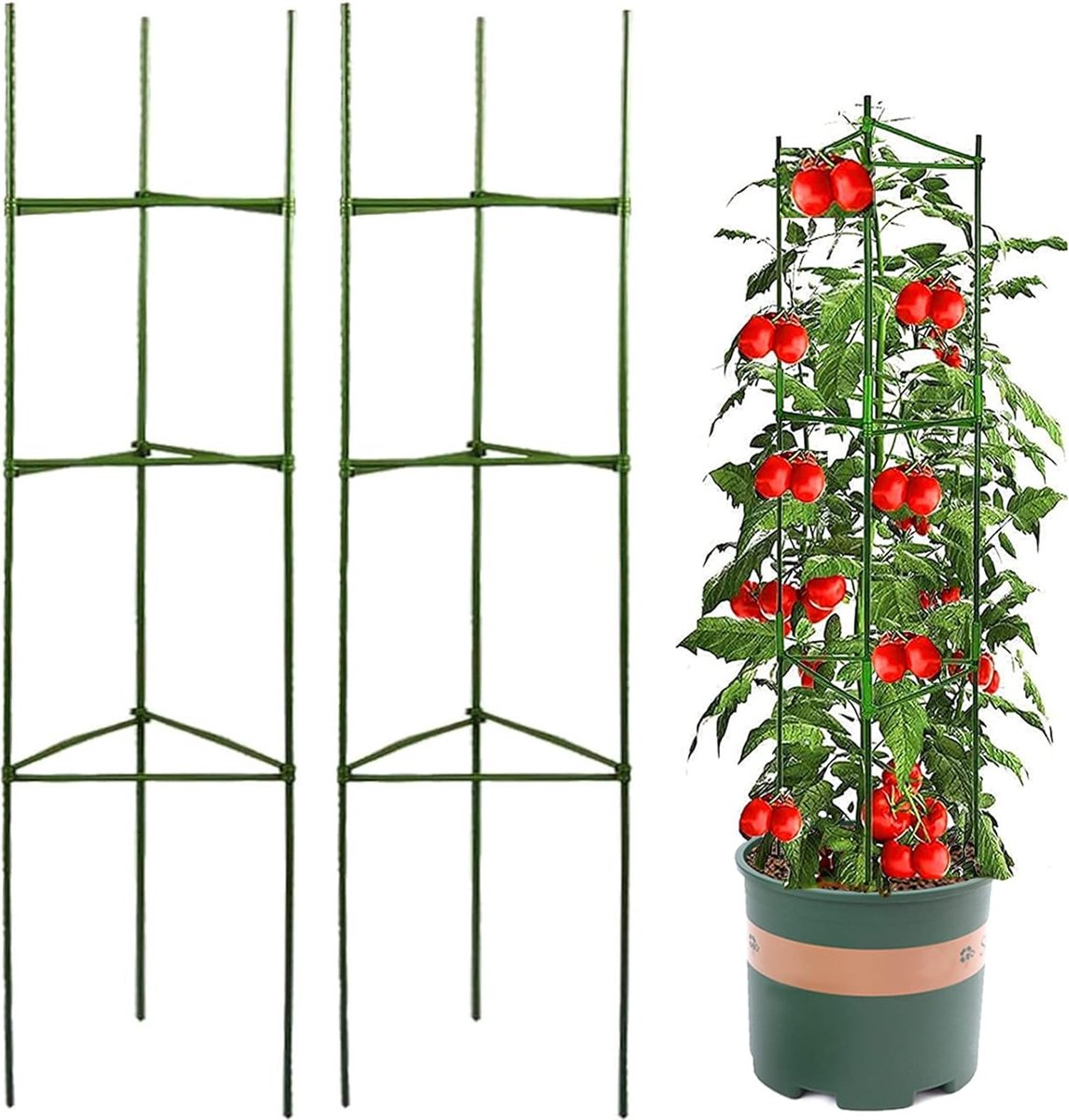 Outsunny Klimrek Metaal 2-delig Set Steekbaar Roestvrij Klimhulp Met Vogelontwerp Voor Klimplanten 50x120 Cm Zwart~1sr81jqkq0000