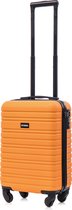 BlockTravel bagage à main valise de voyage XS à roulettes amovibles 29 litres - serrure TSA intégrée - légère - orange