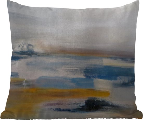 Buitenkussen - Olieverf - Schilderij - Abstract - 45x45 cm - Weerbestendig