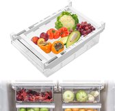 Koelkastorganizer, lade, uittrekbare koelkastlade, perfect opbergsysteem voor koelkast, kasten, planken, opbergdoos, koelkastbox (groentekist)