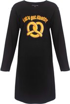 Temptation Dames Nachthemd - Bigshirt - Pretzel - Zwart - Maat XL