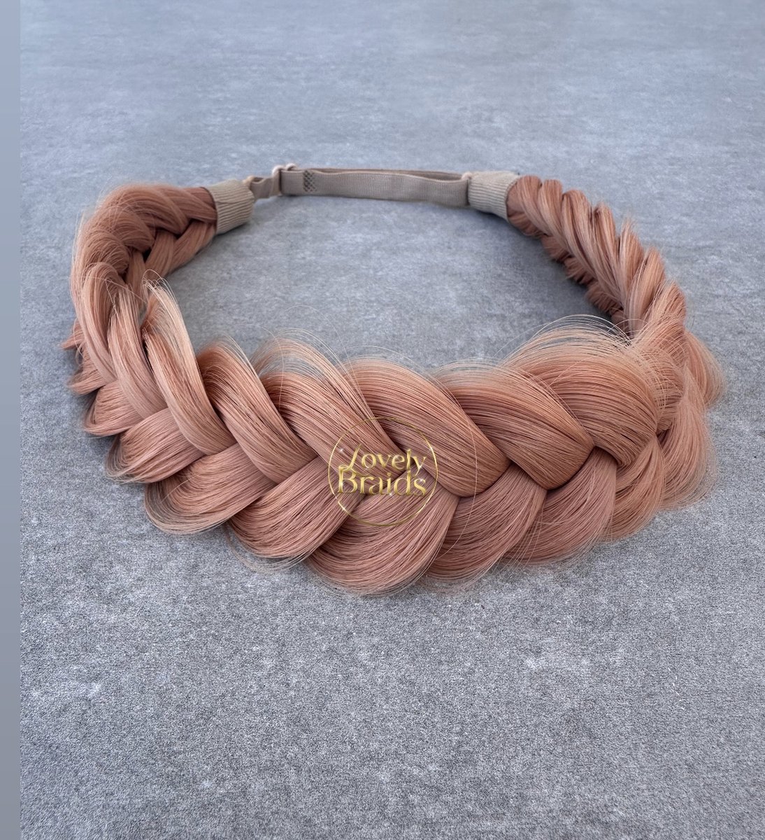 Lovely braids - pretty peach - gevlochten haarband - vlecht haarband - haarband vlecht