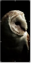 Affiche pour clôture Chouette - Vogel - Portrait - 100x200 cm - Toile de jardin