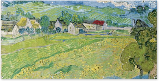Schuttingposter Les Vessenots in Auvers - Vincent van Gogh - 200x100 cm - Tuindoek
