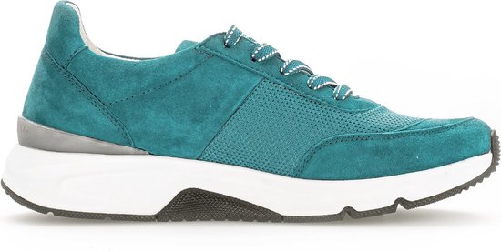 Gabor rollingsoft sensitive 46.897.32 - dames rollende wandelsneaker - blauw - (EU) (UK)